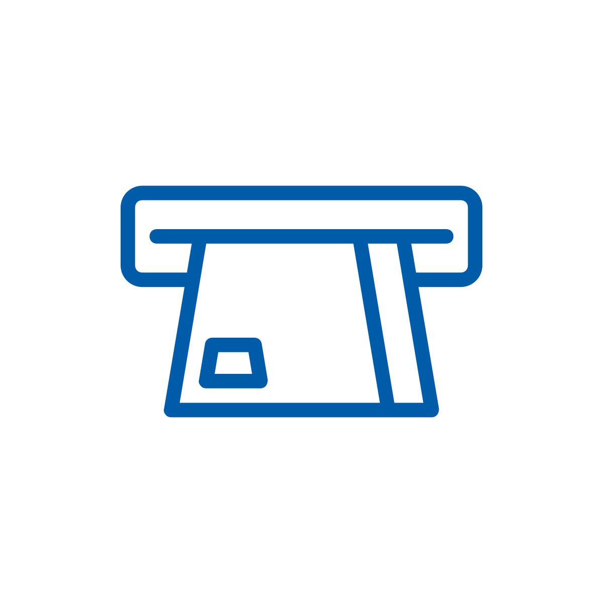 Icon Geldabheben in blau
